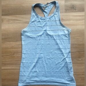 Athleta mesh racer back tank in baby blue